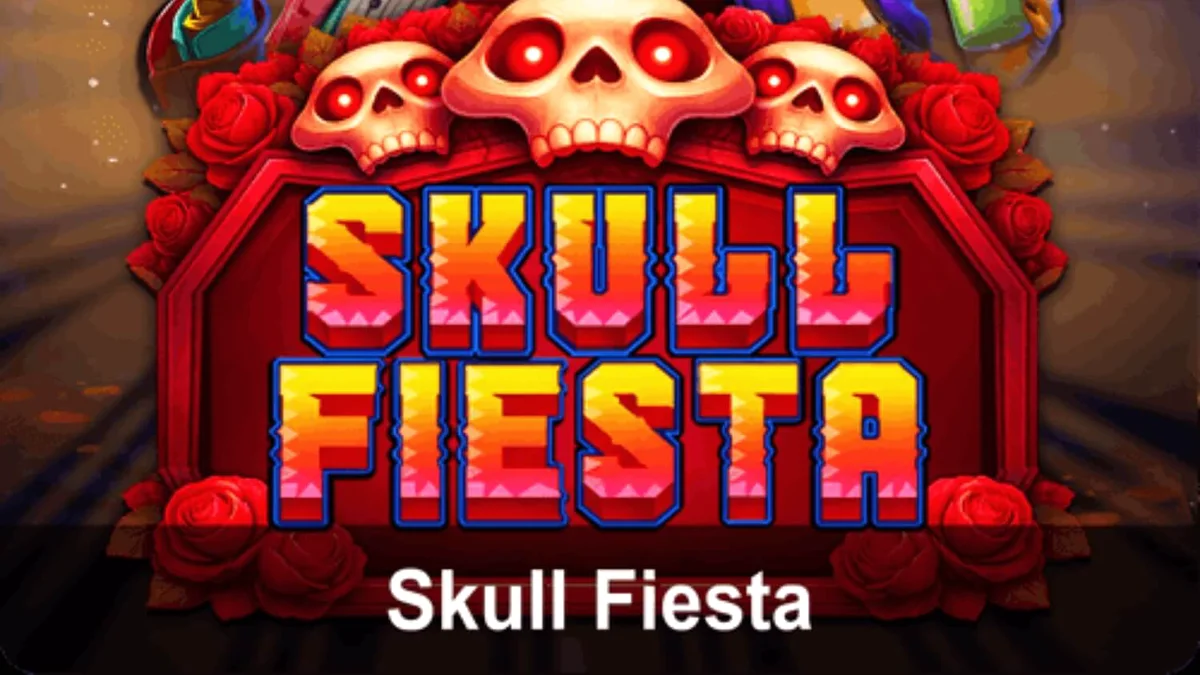 Tampilan visual slot Skull Fiesta dengan tema Day of the Dead